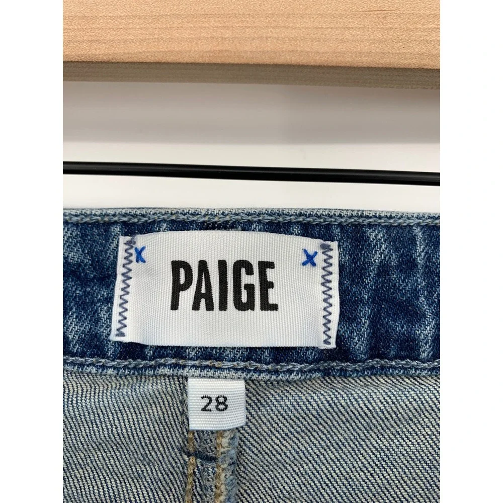 PAIGE‎ Jeans Womens 28 Blue Alexis Button Fly Barrel Leg Denim Pants